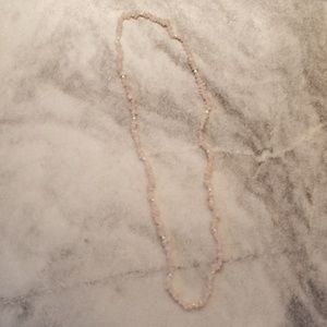 handmade Jewelry - Rose Quartz and Pearl Necklace 36 inches handmade Jewelry - Rose Quartz and Pearl Necklace 36 inches